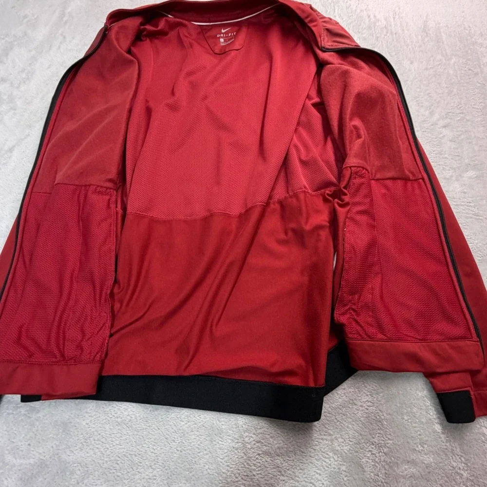 Alabama Crimson Tide Jacket Mens Large Red Nike Elite Full Zip Blade Collar Vent